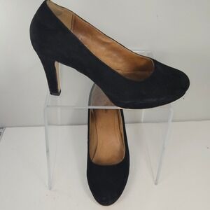 Clarks Artisan Womens Black Suede Platform Pumps Heels 26101628 Size 9.5 M
